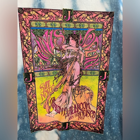 🩵 NWT! Official Janis Joplin Tie Dye Tee - Picture 2 of 5